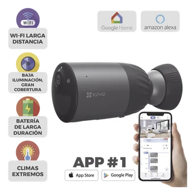 Cámara IP Inalámbrica / 2 Megapixel / Batería Recargable 7800 mAh / Visión Nocturna Color 10 m (32.8 ft) / Wi-Fi 2.4 GHz / IP66 / Audio Bidireccional / Sirena Integrada