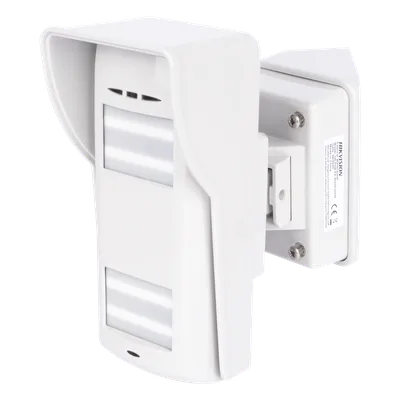Detector Dual-Tech Inalámbrico para Exterior / Microondas + 2 PIR / Inmunidad Mascotas 35 kg / Montaje Ajustable ±45° / Cobertura 90° con Adaptador / 2 Baterías Litio 3V 4700 mAh