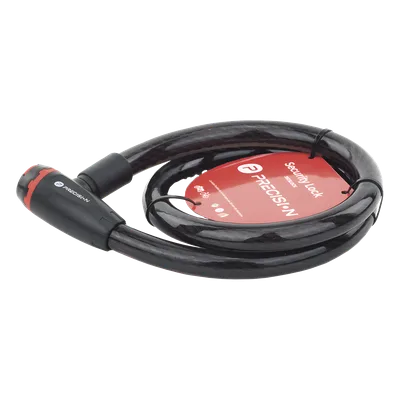 Candado de Cable / 20 mm Diámetro / 1000 mm (3.28 ft) Largo / Cierre por Llave / PVC Recubierto