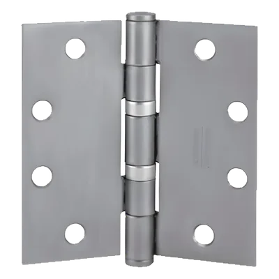Kit de Bisagras con Baleros / Acero Calibre 0.134 / 4.5' x 4.5' / Cromo Satinado / Certificación UL / 3 Piezas