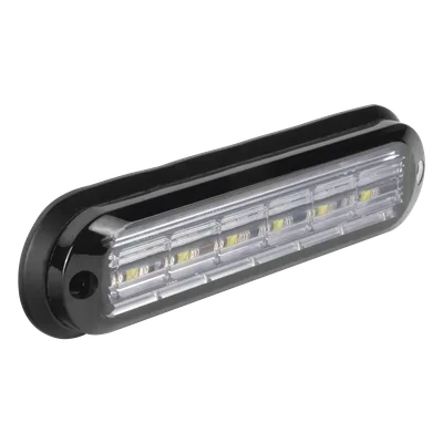 Luz Auxiliar Ultra Brillante / IP67 / 6 LEDs 3W / 12 Patrones / 142.6x36x14mm / Rojo-Azul / 0.47x0.12x0.05ft