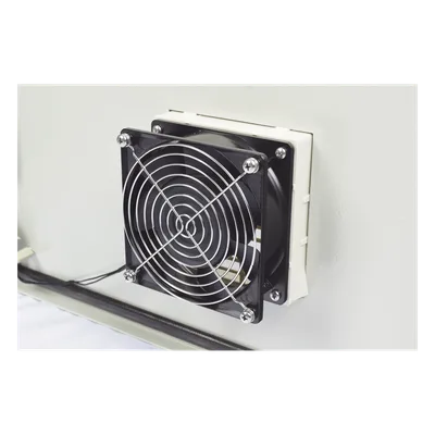 Gabinete de Acero para Exterior / IP55 / IK10 / 400 x 600 x 250 mm / Ventilación Forzada 110 VCA / Carga 25 kg / Placa Trasera 350 x 565 mm