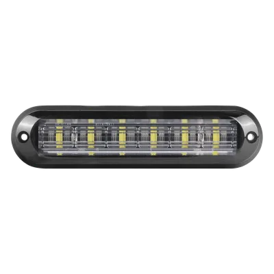 Luz Auxiliar Ultra Brillante / IP67 / 6 LEDs 3W / 12 Patrones / ECE R65 / SAE J595 / 142.6x36x14 mm / 5.6x1.4x0.6 in
