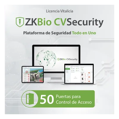 Licencia de Software / Administración de 50 Puertas / Control de Acceso / Biométricos Green Label / Licencia Vitalicia