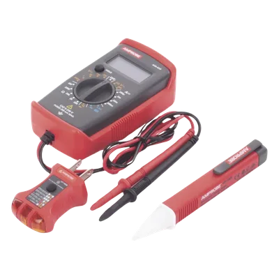 Kit de Prueba Eléctrica / Multímetro Digital / Detector de Tensión sin Contacto / Probador de Fase GFCI / 250 V AC/DC / 50 A