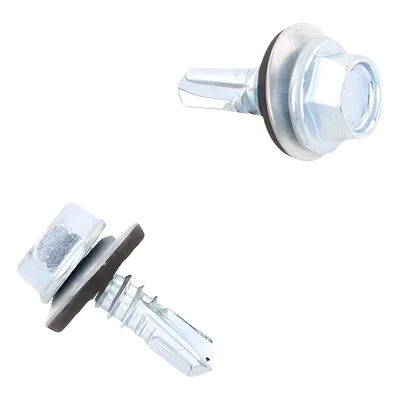 Tornillo Autoperforante / Cabeza Hexagonal con Rondana / #14 x 3/4" / Acero Galvanizado / Punta Broca / 100 Piezas