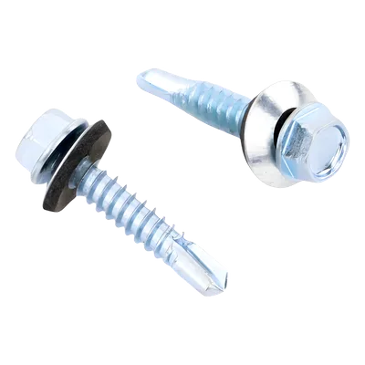 Pija Autoperforante / Cabeza Hexagonal con Rondana / #14 x 1-1/4" / Acero Galvanizado / Neopreno / DIN 7504K / 50 Piezas