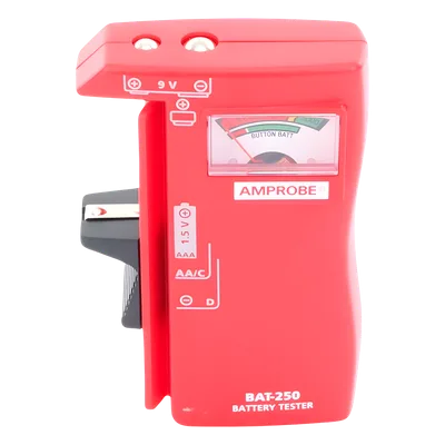 Probador de Baterías / 9 Vcc / 1.5 Vcc / AA-AAA-C-D / Aguja Analógica / Indicador por Color