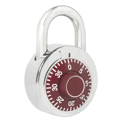 Candado de Combinación / Cuerpo 50 mm / Seguridad Nivel 3 / Gancho 7.5 mm / 3 Discos / Acero Cromado