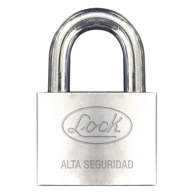 Candado de Alta Seguridad / Acabado Cromado / Llave Abloy / Horquilla 1.5 in (38 mm) / Anticorte / Anti-Impacto