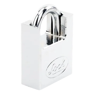 Candado de acero / Guarda anti-palanca / Cromo satinado / Doble cerrojo / 40 mm (1.57 in) / Nivel de seguridad 7 / Llave Abloy