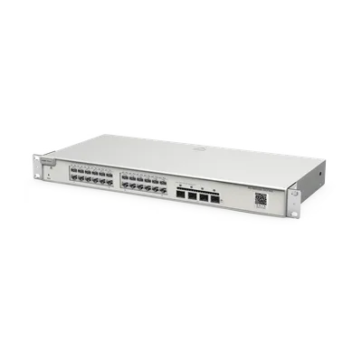 Switch Administrable Capa 2 / 24 Puertos Gigabit / 4 SFP+ 10Gb / Conmutación 128 Gb/s / Sin Ventilador / Protección 6 kV