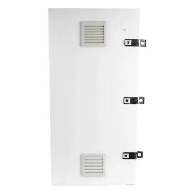 Gabinete para instalación de 3 Baterías PL110D12, Fabricado en Lámina Galvanizada, Accesorios para piso o poste (No incluidos)