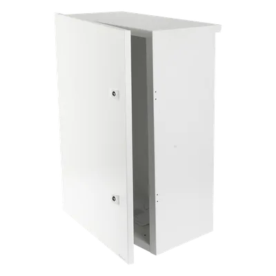 Gabinete para instalación de 2 Baterías PL110D12, Fabricado en Lámina Galvanizada, Accesorios para piso o poste (No incluidos)