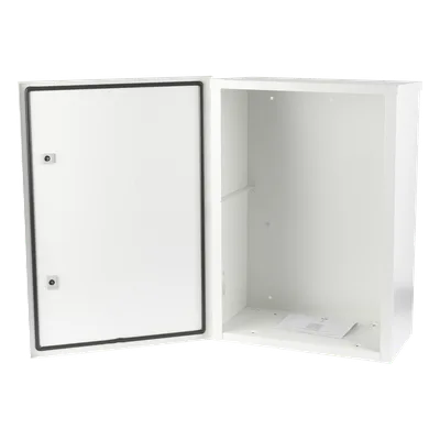 Gabinete para instalación de 2 Baterías PL110D12, Fabricado en Lámina Galvanizada, Accesorios para piso o poste (No incluidos)