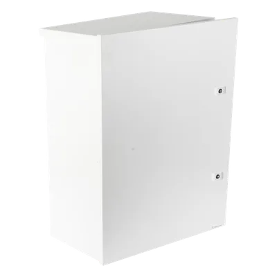 Gabinete para instalación de 2 Baterías PL110D12, Fabricado en Lámina Galvanizada, Accesorios para piso o poste (No incluidos)