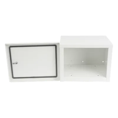 Gabinete para instalación de 2 Baterías PL4012, Fabricado en Lámina Galvanizada, Opción para montar en poste (No incluido)