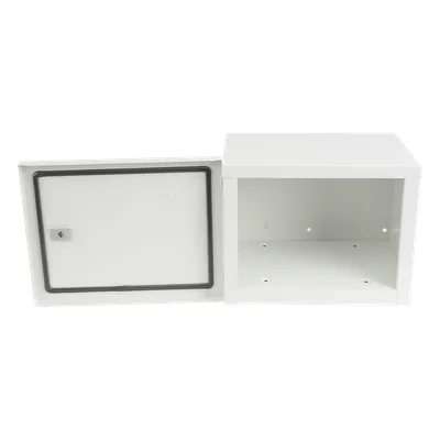 Gabinete para instalación de 2 Baterías PL4012, Fabricado en Lámina Galvanizada, Opción para montar en poste (No incluido)