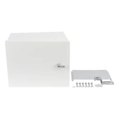 Gabinete para instalación de 2 Baterías PL4012, Fabricado en Lámina Galvanizada, Opción para montar en poste (No incluido)