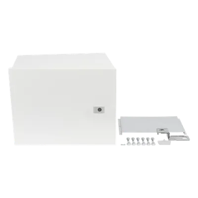 Gabinete para instalación de 2 Baterías PL4012, Fabricado en Lámina Galvanizada, Opción para montar en poste (No incluido)