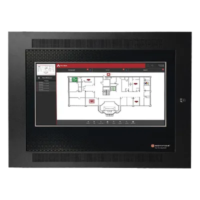 Interfaz Gráfica Interactiva / Pantalla Táctil LCD 22 Pulgadas / Wayfinding para Bomberos / Navegación Automática a Evento / Integración ONYX y NOTI-FIRE-NET / Ethernet