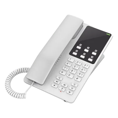 Teléfono IP Hotelero / Wi-Fi Dual Band 2.4/5 GHz / 2 Líneas SIP / Audio HD Opus / Resiliencia 30% Pérdida de Paquetes / Montaje en Pared