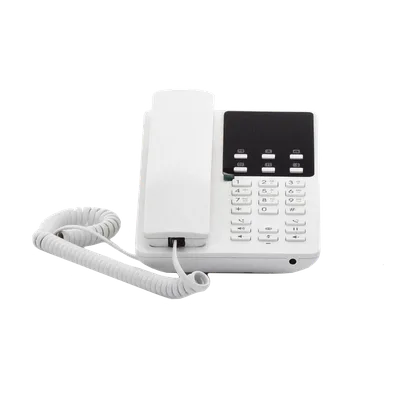 Teléfono IP Hotelero / Wi-Fi Dual Band 2.4/5 GHz / 2 Líneas SIP / Audio HD Opus / Resiliencia 30% Pérdida de Paquetes / Montaje en Pared