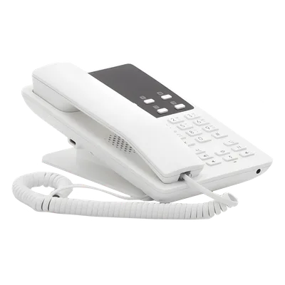 Teléfono IP Hotelero / Wi-Fi Dual Band 2.4/5 GHz / 2 Líneas SIP / Audio HD Opus / Resiliencia 30% Pérdida de Paquetes / Montaje en Pared