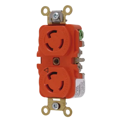 Receptáculo Duplex de Media Vuelta / 15 A / 125 V CA / 2 Polos 3 Hilos / NEMA L5-15R / -40°C a 75°C / 0.10 ft x 0.27 ft x 0.14 ft