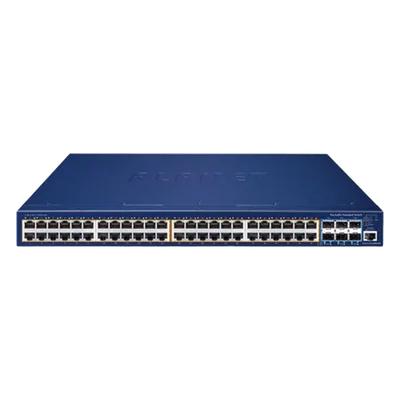 Switch Administrable Capa 3 / 48 Puertos PoE+ 802.3at / 6 Puertos SFP+ 10G / Stacking / 740W PoE / 216 Gbps Backplane