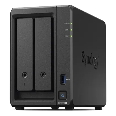 Servidor NAS de 2 Bahías (Expandible a 7 Bahías) / Hasta 126 TB / Servicio Nube Gratis (P2P) / Administración Remota y Respaldo Programado