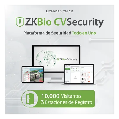 Licencia de Software / Gestión de 10,000 Visitantes Mensuales / 3 Estaciones de Registro / Compatible con PDS-3000