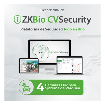Licencia de Software / 4 Carriles de Estacionamiento / Reconocimiento de Placas LPR / Control de Acceso Vehicular
