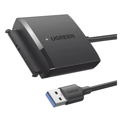 Adaptador USB 3.0 a SATA III / 5 Gbps / UASP y TRIM / HDD y SSD 2.5" y 3.5" / Hasta 12 TB / Cable 50 cm