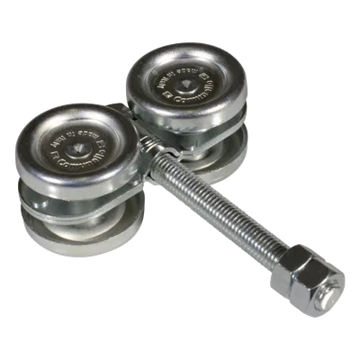 Kit de Carretillas para Puertas Colgantes / 4 Ruedas con Cojinete / Carga 150 lbs (68 kg) / Acero Galvanizado / 2 Unidades
