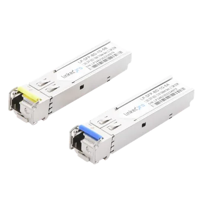 Transceptor Óptico SFP Bidireccional / 1.25 Gbps / Monomodo 1310/1550 nm / LC/UPC Simplex / DDM / Alcance 5 km (16,404 ft) / 2 Piezas