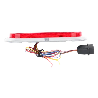 Luz LED Ovalada Trasera / 18 LED / Rojo/Blanco/Ámbar / 7.5 Pulgadas / 69 Patrones de Destello / IP67 / 12-24 V / Perfil Bajo
