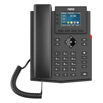Teléfono IP Empresarial / 4 Líneas SIP / Pantalla LCD 2.4 Pulgadas / PoE / Audio HD / Conferencia 6 Participantes