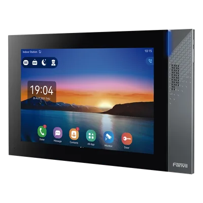 Monitor IP/SIP para Interior / Pantalla Táctil 10.1" / Android 9.0 / Wi-Fi Dual Band / Bluetooth 5.0 / PoE / 8 Entradas de Alarma