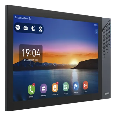 Monitor IP/SIP para Interior / Pantalla Táctil 10.1" / Android 9.0 / Wi-Fi Dual Band / Bluetooth 5.0 / PoE / 8 Entradas de Alarma