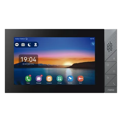 Monitor IP/SIP / Pantalla Táctil 7" / Android 9.0 / Wi-Fi Dual Band / Bluetooth 5.0 / PoE / 8 Entradas de Alarma