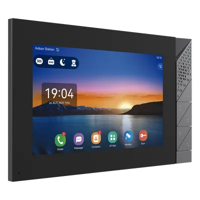 Monitor IP/SIP / Pantalla Táctil 7" / Android 9.0 / Wi-Fi Dual Band / Bluetooth 5.0 / PoE / 8 Entradas de Alarma