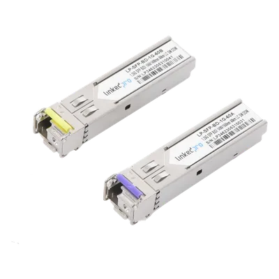 Transceptor Óptico SFP Bidireccional / 1.25 Gbps / Monomodo / 60 km (196.8 ft) / 1490 & 1550 nm / LC/UPC Simplex / DDM / Hot-Plug / 2 Piezas