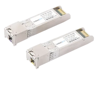 Transceptor Óptico SFP+ Bidireccional / 10 Gbps / Monomodo 1490/1550 nm / LC/UPC Simplex / DDM / Alcance 80 km (262.5 ft) / Hot-Pluggable / 2 Piezas
