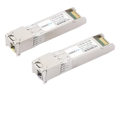 Transceptor Óptico SFP+ Bidireccional / 10 Gbps / Monomodo / Alcance 100 km (328 ft) / LC/UPC Simplex / DDM / 2 Piezas