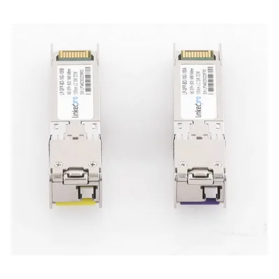Transceptor Óptico SFP+ Bidireccional / 10 Gbps / Monomodo / Alcance 100 km (328 ft) / LC/UPC Simplex / DDM / 2 Piezas