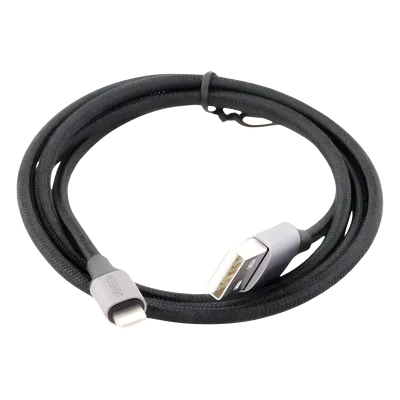 Cable USB-A a Lightning / 1 m (3.28 ft) / Certificado MFi / Carga 5V/2.4A / 480 Mbps / Conector C94 / Nylon Trenzado / Aluminio