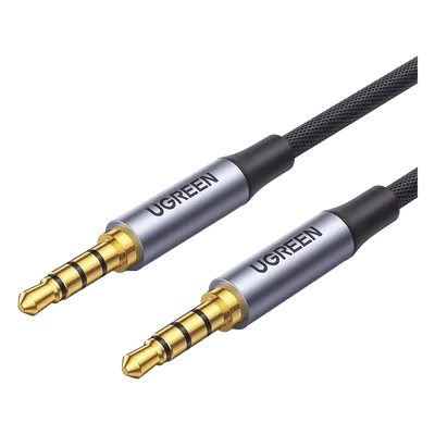 Cable Audio Estéreo / Conector 3.5 mm / TRRS 4 Polos / Doble Blindaje / Nylon Trenzado / 2 m (6.6 ft)