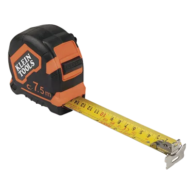 Flexómetro Profesional / 7.5 m (24.6 ft) / Gancho Doble Magnético / Cinta Bifaz Imperial-Métrica / Freno de Alta Velocidad / Revestimiento de Nylon