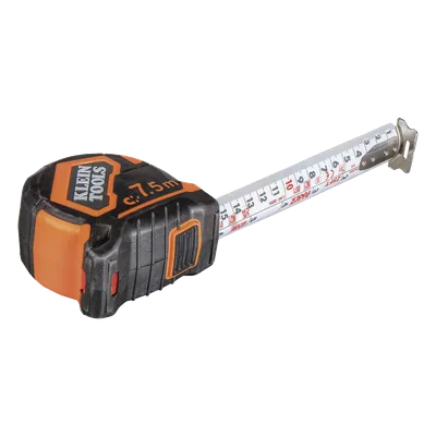 Flexómetro Profesional / 7.5 m (24.6 ft) / Gancho Doble Magnético / Cinta Bifaz Imperial-Métrica / Freno de Alta Velocidad / Revestimiento de Nylon